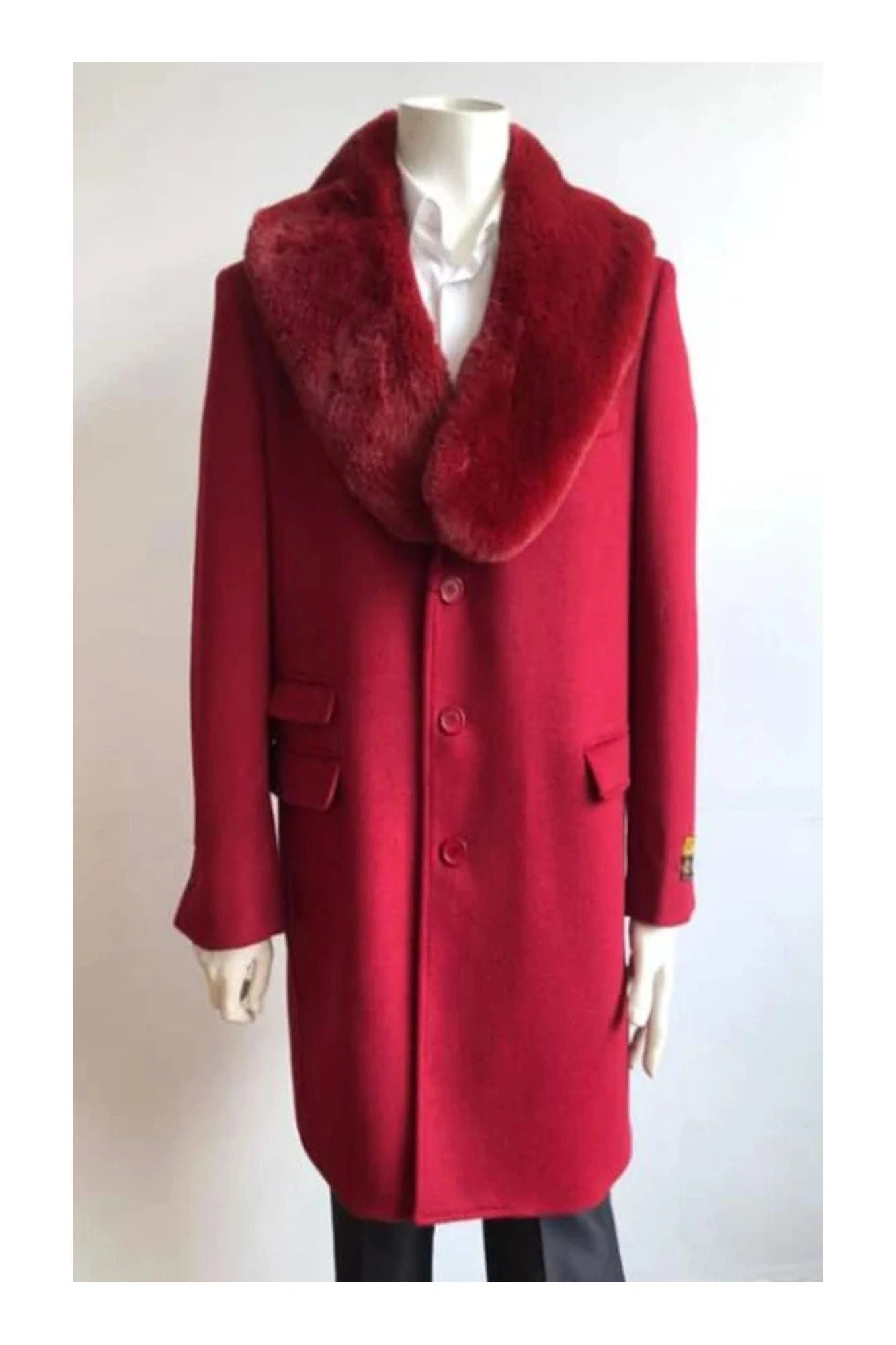 Red Wool Carcoat: Classic Style, Mid-Length Warmth, Effortless Cool.